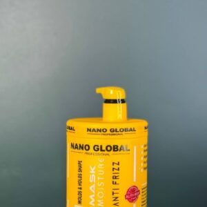 ماسک مو فاقد سولفات نانو گلوبال زرد مناسب موهای فر و مجعد